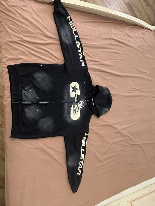 Hellstar Studios Zip-Up Hoodie Black