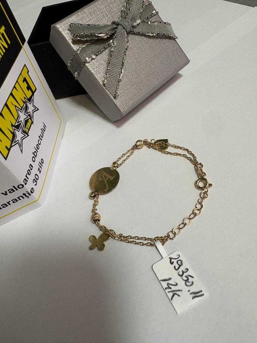 Bratara Copii Litera A Aur 14k 2.88gr (cdc)