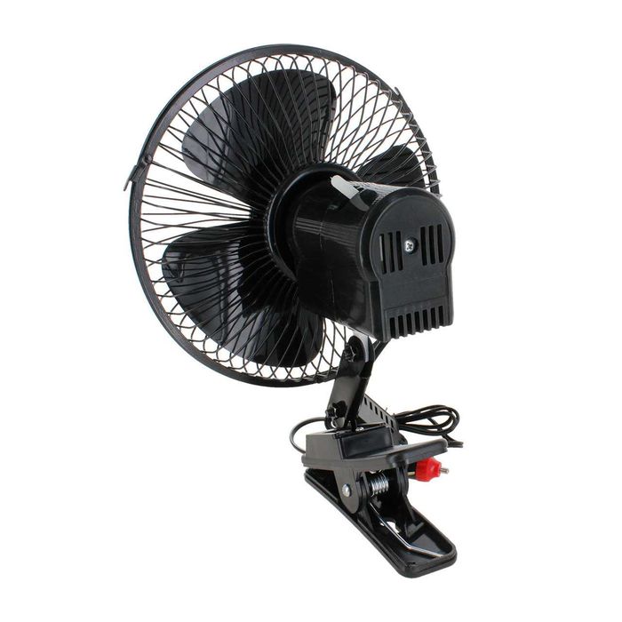 Вентилатор за кола с щипка, 15см, 12V