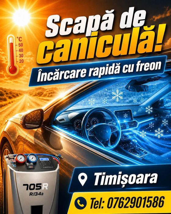 Clima auto R134Y - freon auto - incarcare freon - pret foarte bun!!