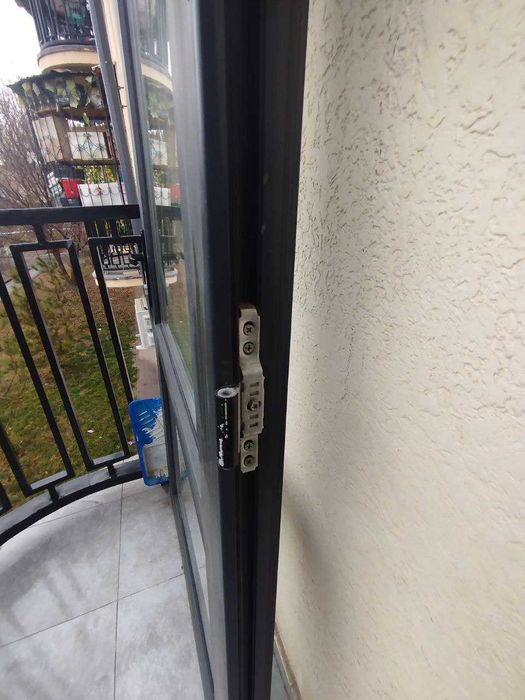 Балконная дверь пластиковая цвет антрацит без дверного проема