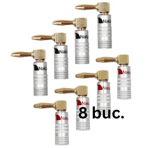 Conectori mufe Nakamichi set 8 buc banane audio cabl