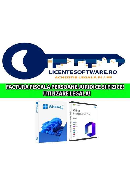 PACHET PROMO: Licenta Windows 11 Pro + Office 2024 Pro Plus - RETAIL!