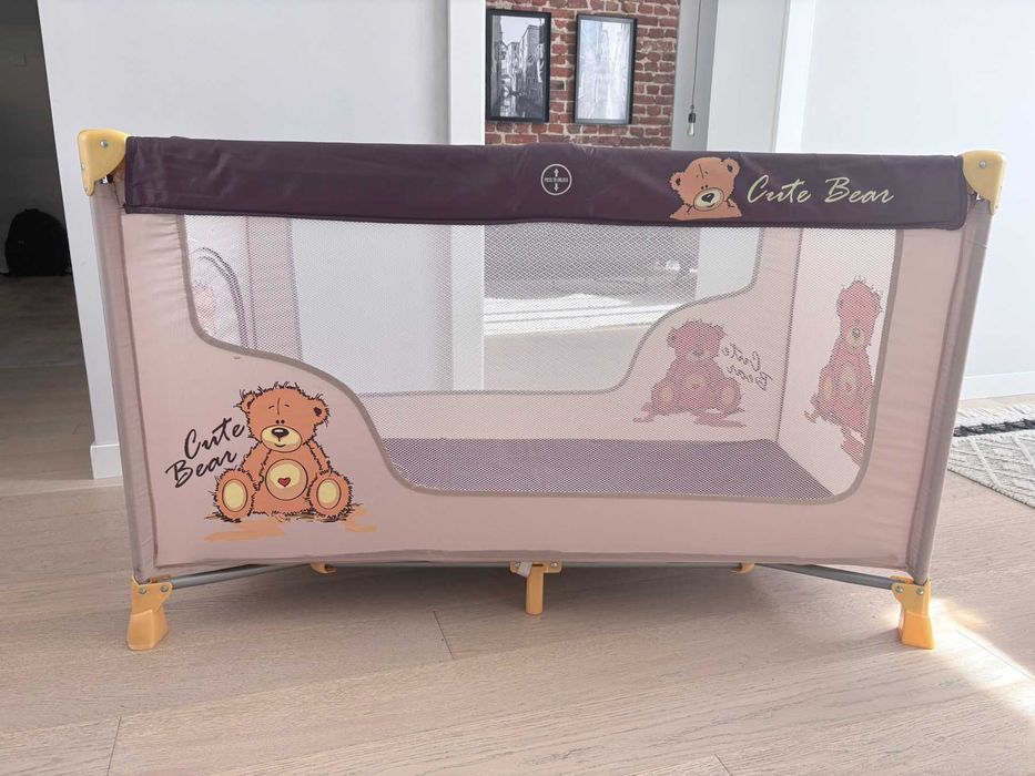 Сгъваема бебешка кошара Lorelli Nanny (Beige Bear)