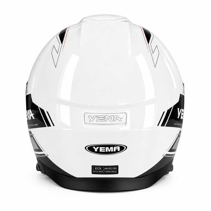 Мото каска YEMA 662-1 Jet - XS, S, M, L, XL - Бяла