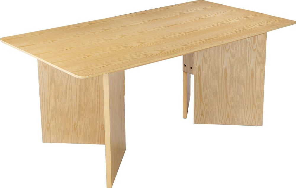 Masa MDF Charlotte, furnir frasin, 180 cm