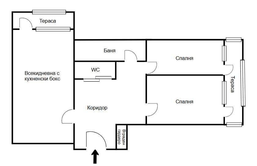 Тристаен апартамент в кв. Колю Фичето
