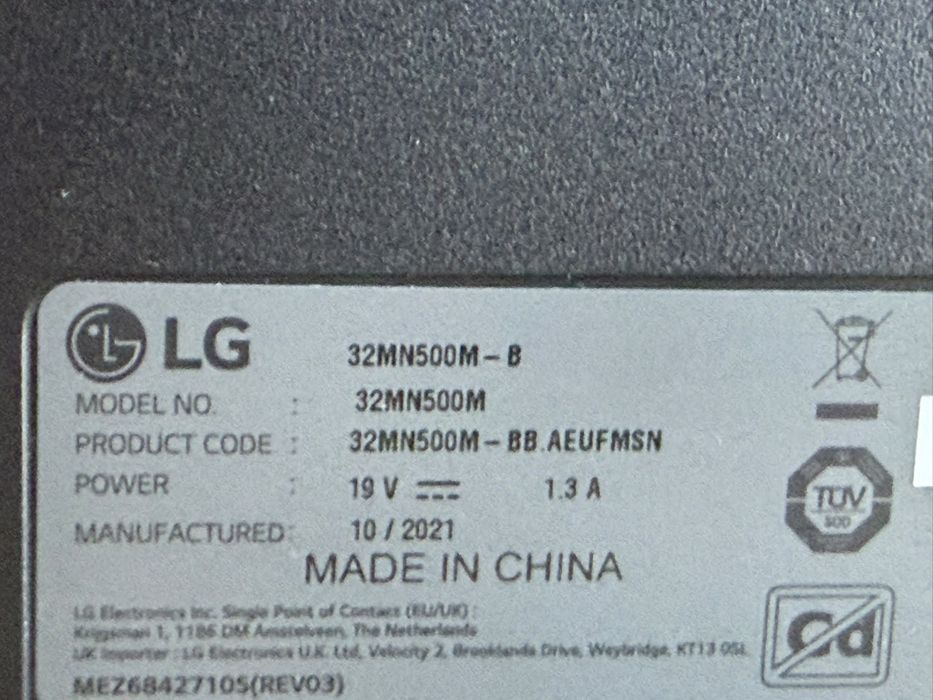 Monitor de LG 32MN500M-B