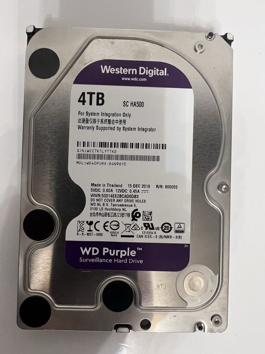 Hard disk PC Western Digital Purple 4 TB ca Nou