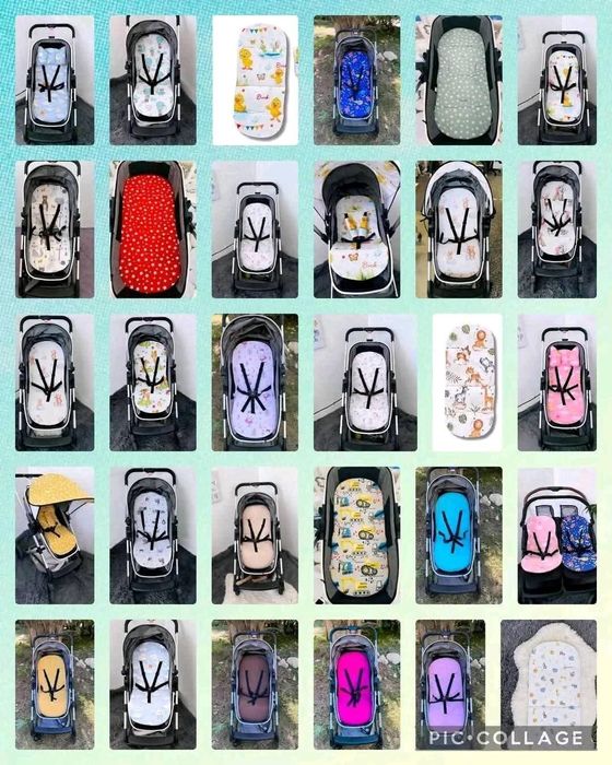 Универсални памучни подложки за детска количка/столче за кола от 19 лв