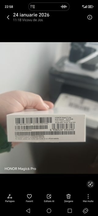 Honor Magic 7 lite 256GB, 8GB RAM Black