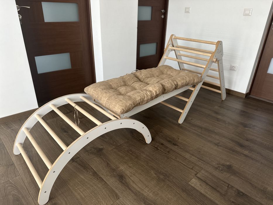 Set Montessori triunghi pikler,rampa, semicerc, perna