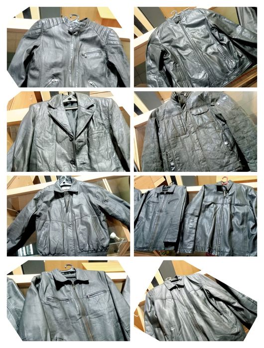 Большие кожанные куртки