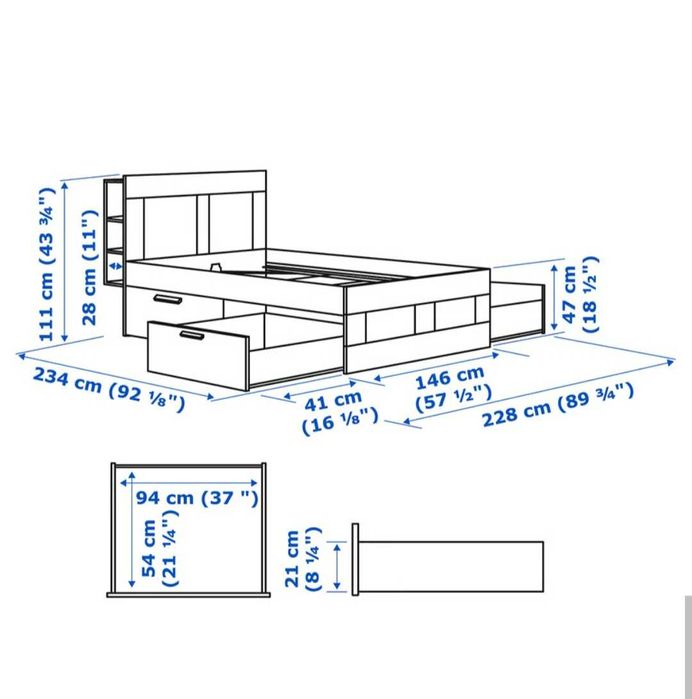 Pat Ikea Brimnes 140/200
