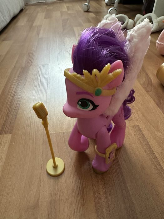 Poney cu microfon care canta