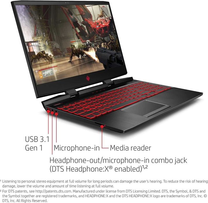 GAMING HP Omen IntelCore i5-8300H / 16GB / 256GB SSD / Nvidia GTX 1060 6GB / 15.6" / WIndows 11!