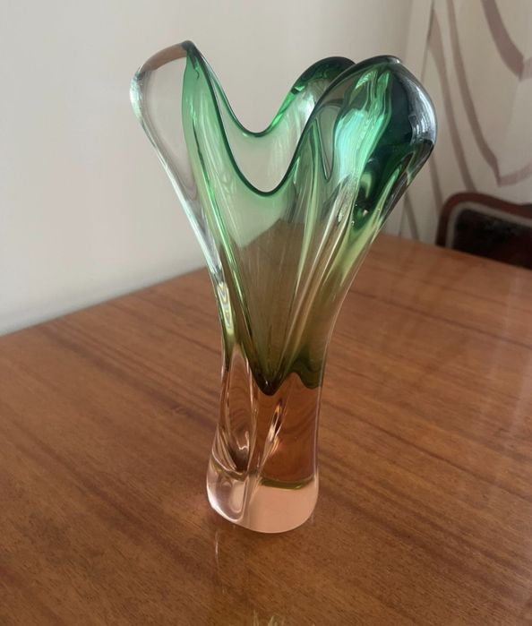 Вазы Богемия ,хрусталь ,латунь, времён СССР