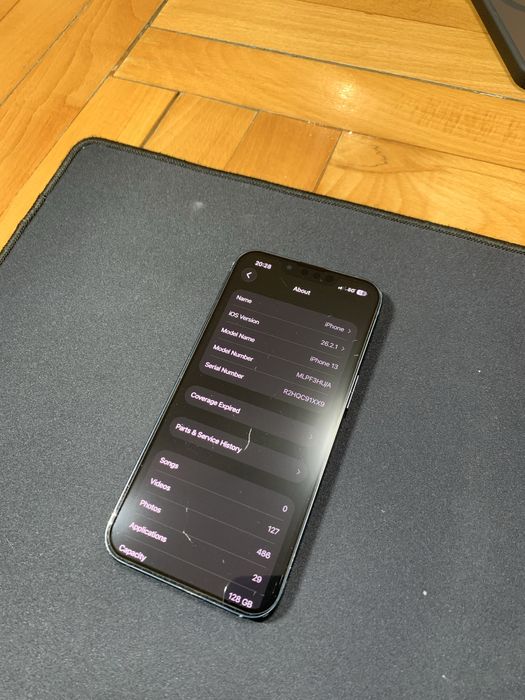 НОВА БАТЕРИЯ! iPhone 13 128gb midnight blue, пълен комплект