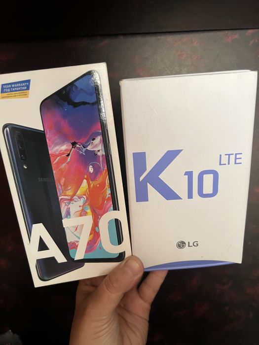 Коробки от телефонов samsung А70, lg к10