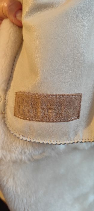 Palton din piele si blana de miel