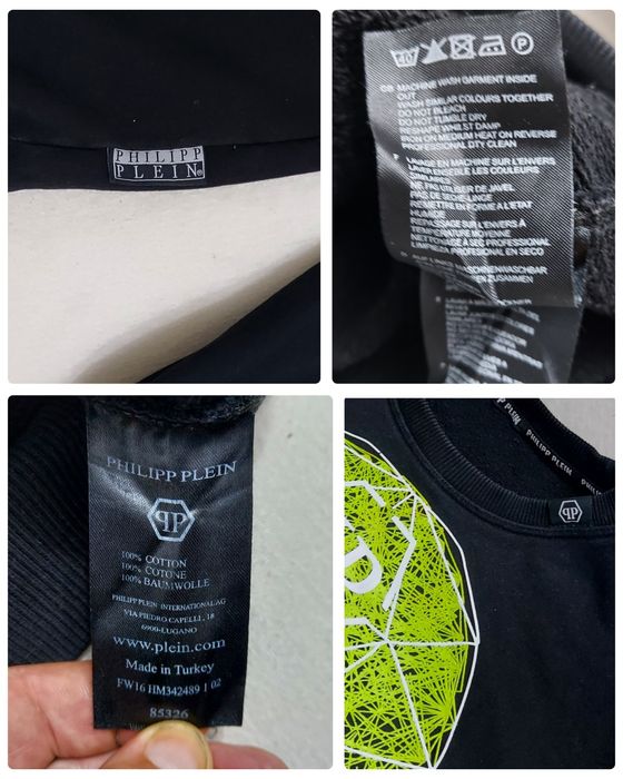 Bluza Philipp Plein, hoodie clasic 100% bumbac, mărimea S unisex