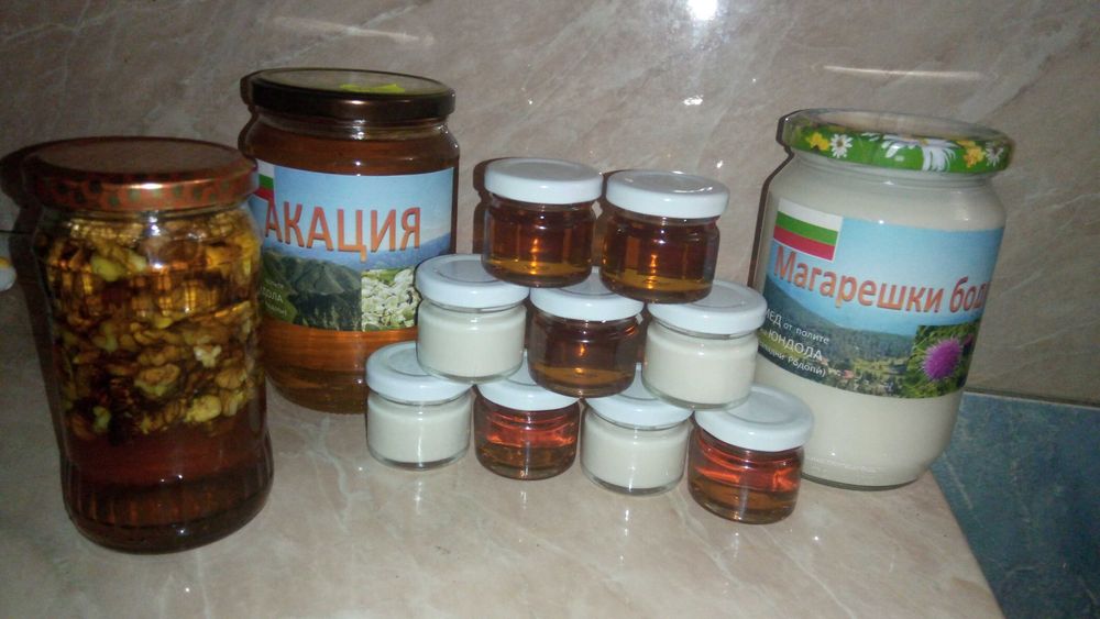 Боб Смилянски фасул МЕД и Родопски шарен боб бурканчета с мед