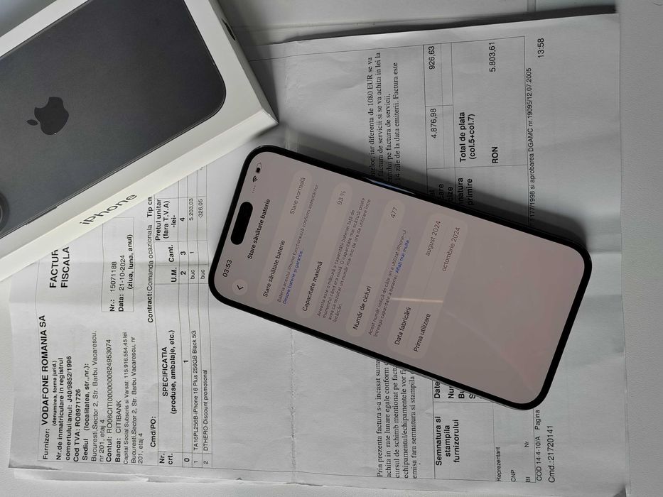 iPhone 16 Plus 256GB Negru - Garantie - Magazin Cashgen