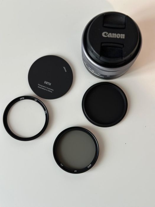 Obiectiv Canon EF-M 15-45mm f/3.5-6.3 plus set filtre CPL + UV