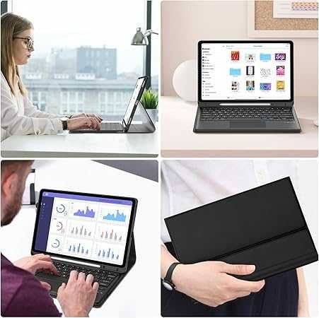 Husa cuTastatură pentru Samsung Galaxy Tab S10 Plus 2024, S9/S9FE Plus