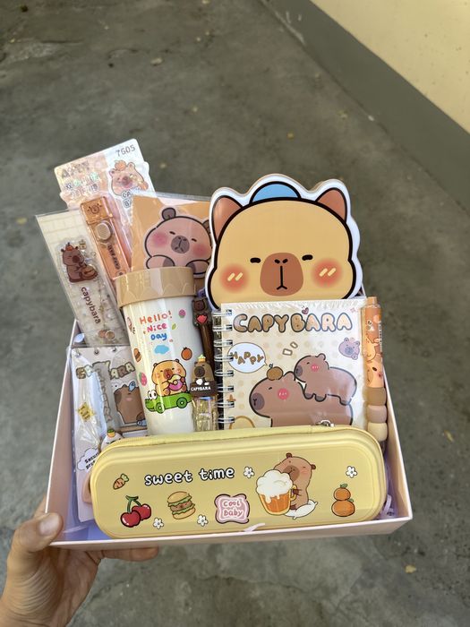Боксы с канцтоварами для подарка Labubu,Kuromi, Capybara,Hello kitty