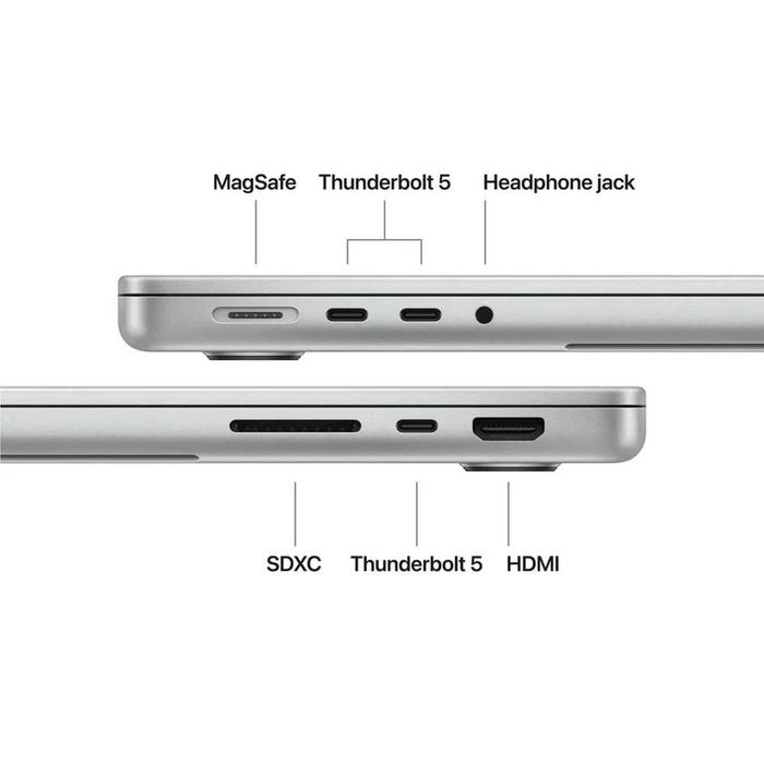 Лаптоп, Apple 14-inch MacBook Pro: Apple M5 Pro chip with 18-core CPU and 20-core GPU, 24GB, 2TB SSD - Silver — миниатюра 4