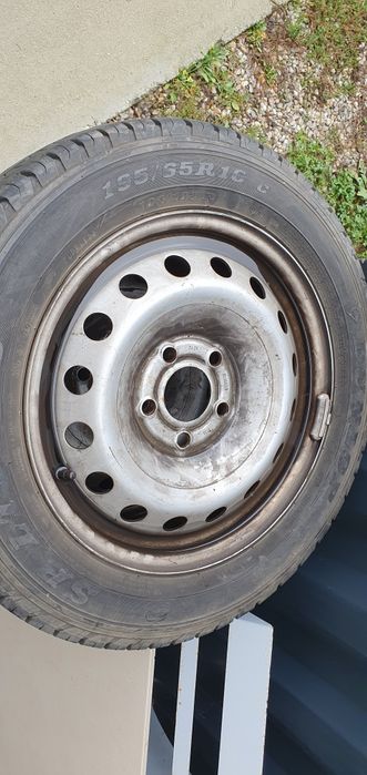 195 65 16 C dunlop- cu jante tabla 5×120