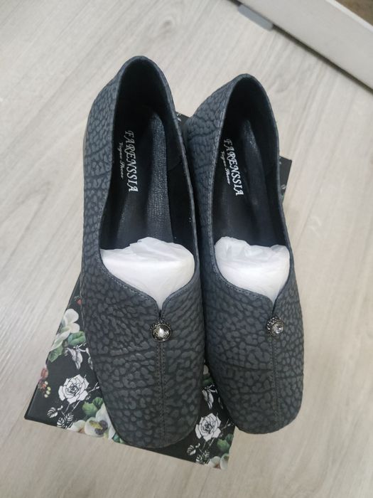 Туфли осенние серые