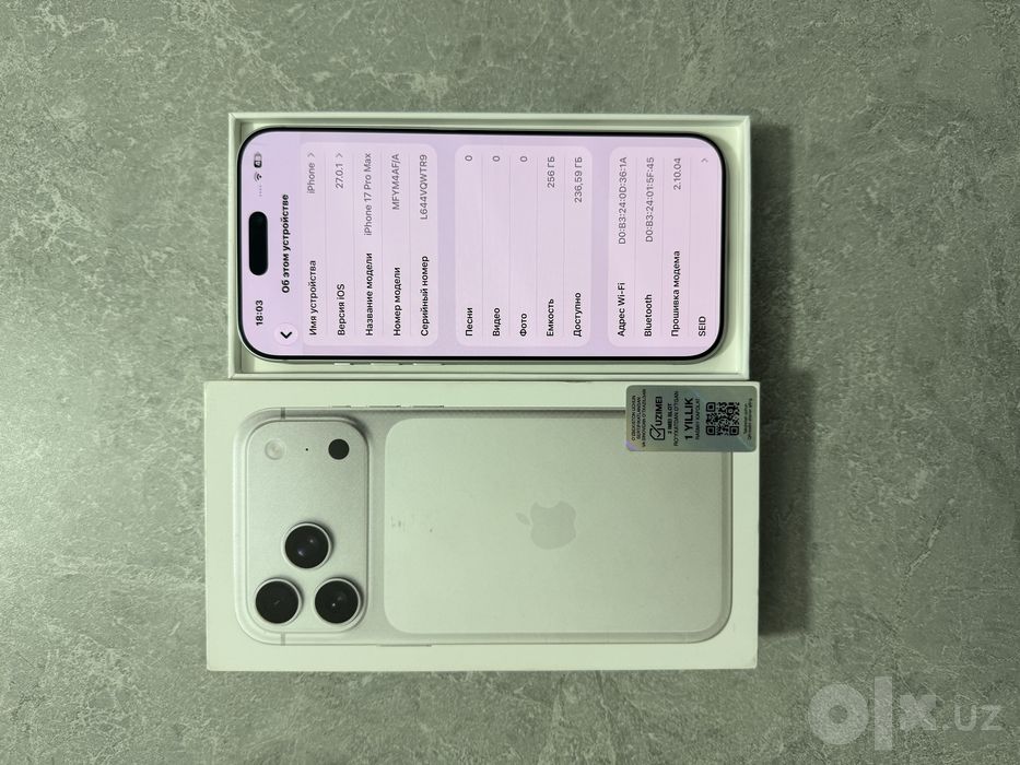 iPhone 17 Pro Max 256GB Silver