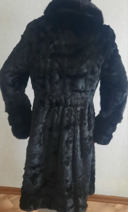 Норковая шуба с капюшоном