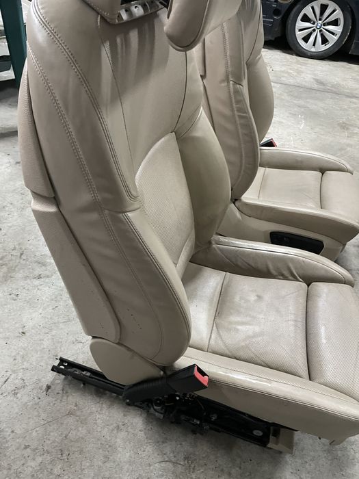 Scaune fata + bancheta spate BMW f01 LCI incalzite  ventilate bej crem