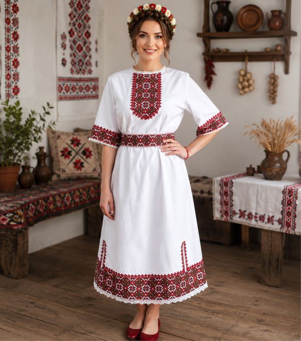 Рокля с народни моглтиви / риза с шевици