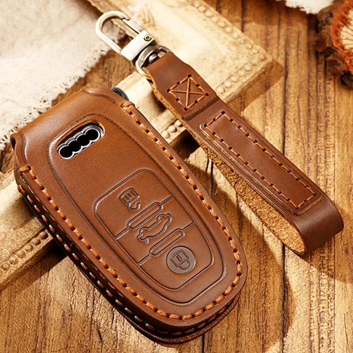 Кожен калъф за ключ Ауди / Audi B7 B8 A6 A5 A7 A8 Q5 S5 S6 S7 S8