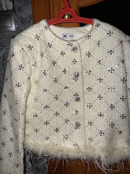 Продам твидовый пиджак размер М