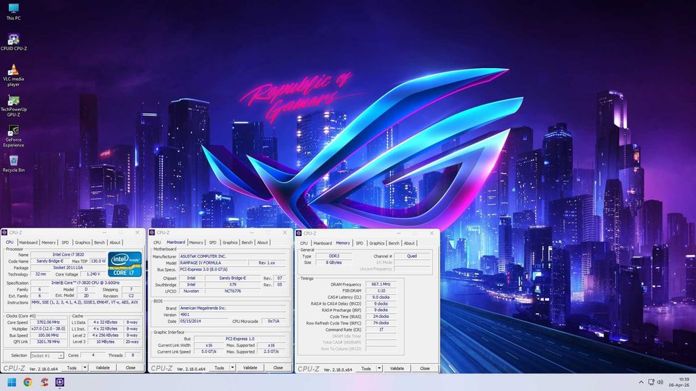 KIT 2011 i7-3820+Placa Asus ROG Rampage IV FORMULA+8GB RAM la 275lei!