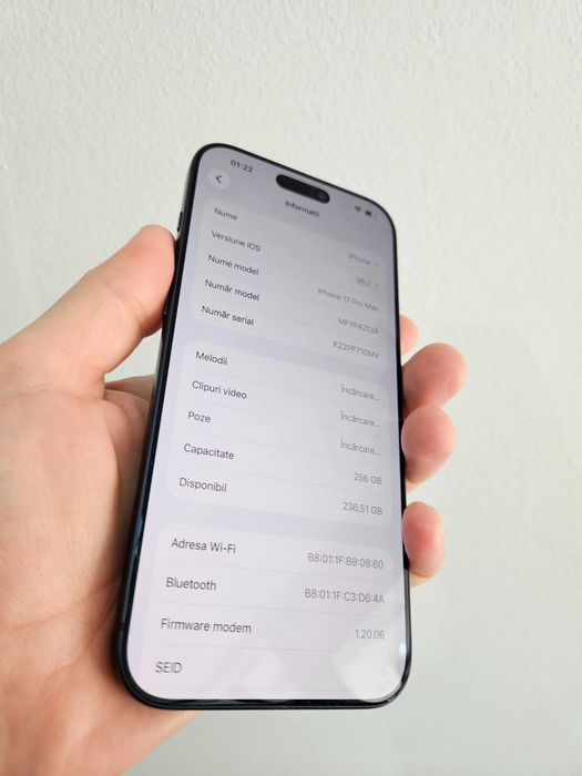 Iphone 17 Pro Max, 256 gb, neverlock, accept schimb.