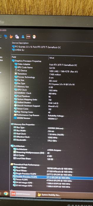 Продавам: Palit RTX 3070 Ti 8gb Gamerock OC