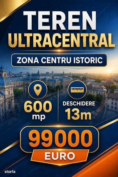 Teren Centru Istoric 600mp D 13