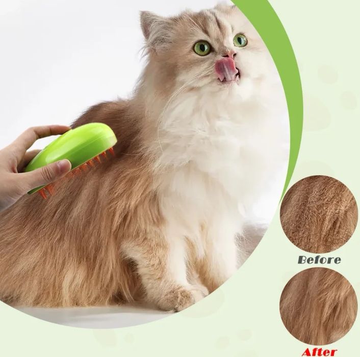 3 в 1 Четка със спрей масажор за домашни любимци котки кучетамасажор с