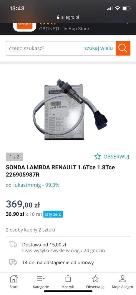 Sonda Lambda Renault 226905987R