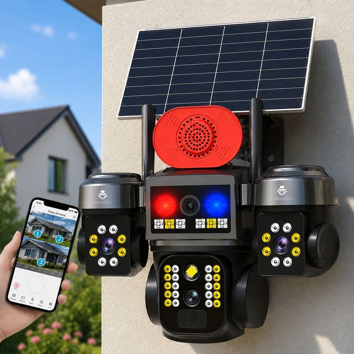 Camera supraveghere  sim 8k cu panou solar