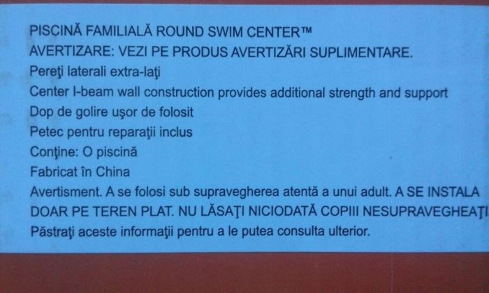 Piscina gonflabila pereti grosi, Intex 229x51cm, noua