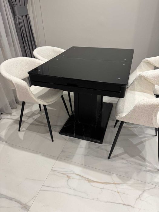 Черна разтегателна маса 180/80