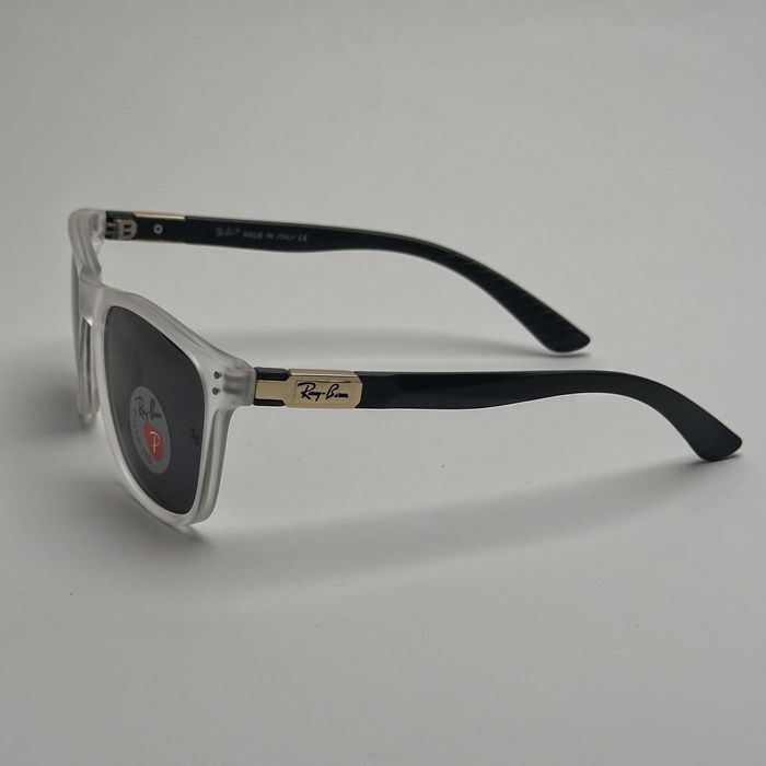 Слънчеви очила с Поляризация Ray Ban Wayfarer Унискес Бели Черни