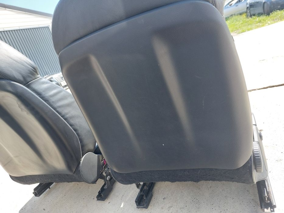 Set interior S-line Sline Audi A6 C6 4F piele neagra model 2004-2011 scaune fata + banchete rabatabile + cotiera